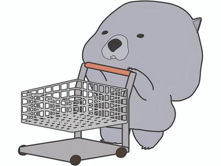 Cart_Wombat, , JPG, PNG and AI