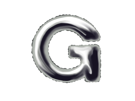 バルーン文字Gシルバー アルファベット,バルーン文字,風船,文字,かわいい,alphabet,gのイラスト素材