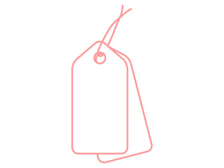 セールやプライス表示・下げ札タグアイコン タグ,フレーム,下げ札,値札,アイコン,シンボル,赤,ピンク,買い物,ショッピングのイラスト素材