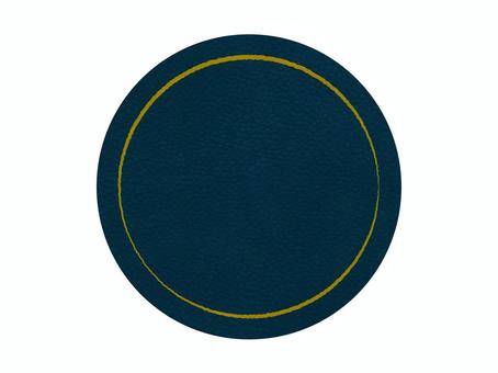 高級感ある丸型レザーフレーム濃紺 高級感ある丸型レザーフレーム濃紺 丸型,フレーム,背景,レザー,高級感,金縁,紺色,シック,上品,ラベルのイラスト素材