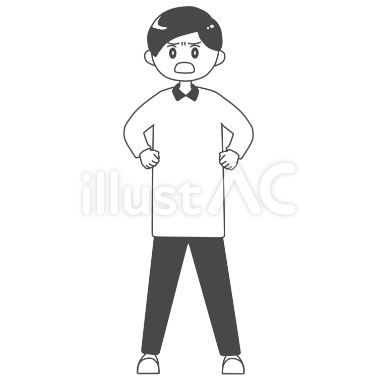 怒る男性全身 ビジネス,男性,全身のイラスト素材
