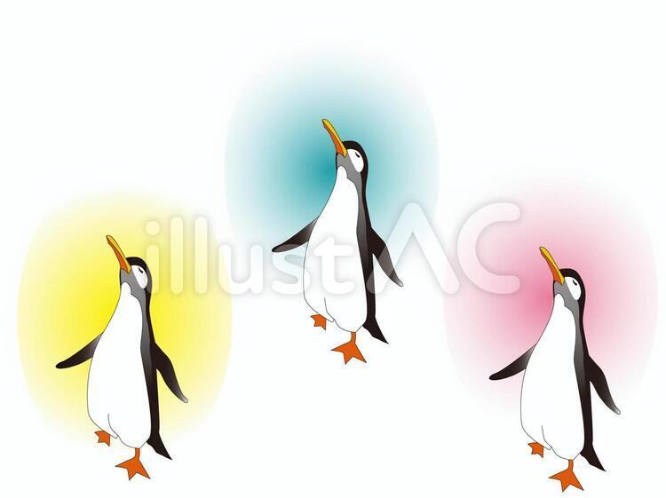 風とぺんぎん ペンギン,ぺんぎん,風のイラスト素材
