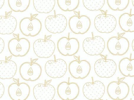 和梨__手描き風パターン2 梨,和梨,果物,食べ物,秋,パターン,壁紙,シームレス,手描き風,かわいいのイラスト素材