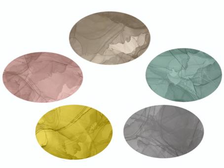 大理石調楕円フレームイラスト フレーム,マーブル模様,カラー,楕円,ふちなし,イラスト,大理石のイラスト素材