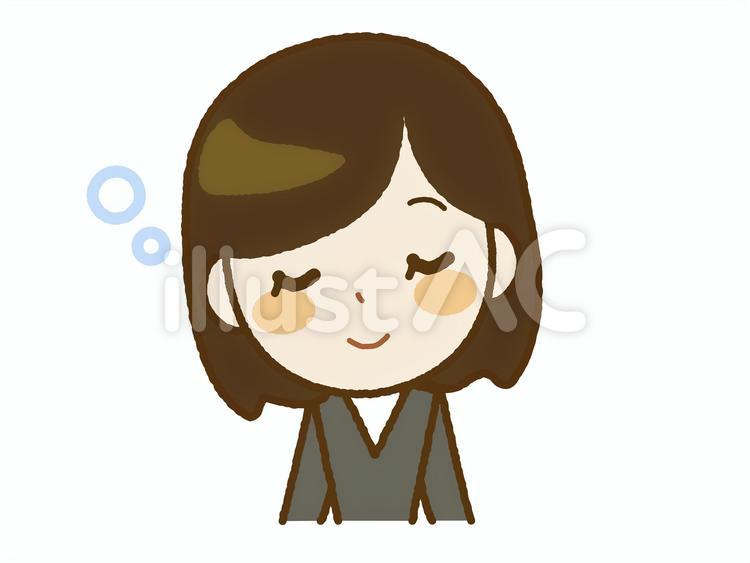 うとうとする社会人女性A-68 人物,女性,社会人のイラスト素材