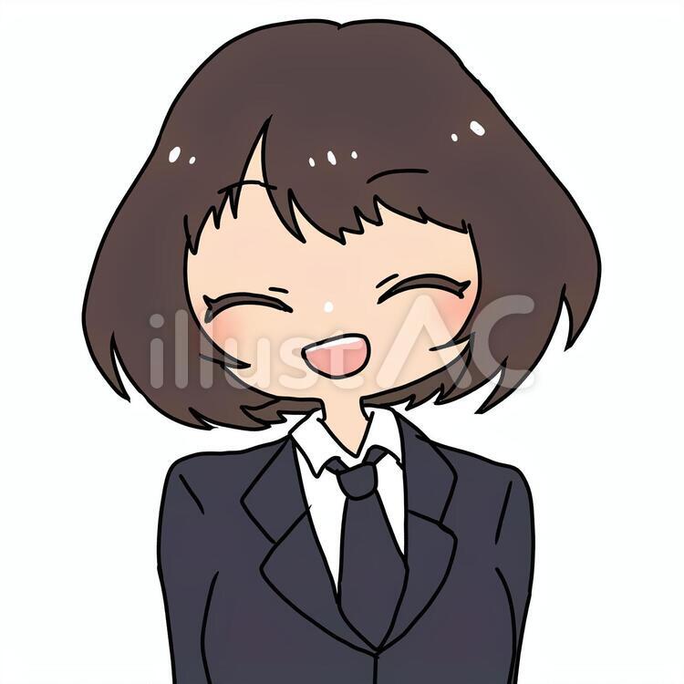 笑顔の女性社員のイラスト 笑顔,ニコニコ,社員のイラスト素材