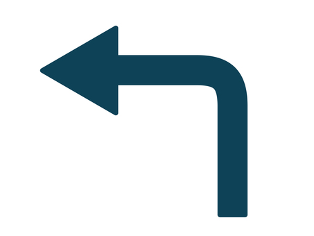 シンプルな矢印（左折）01 矢印,左,アイコン,マーク,シンプルのイラスト素材