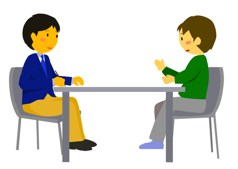 面談 面談,相談,カウンセリング,コンサルティング,対話,キャリコン,キャリアコンサルタント,不動産コンサルタント,不動産,キャリアのイラスト素材