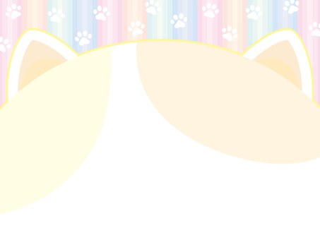 パステルカラー猫フレーム1-1