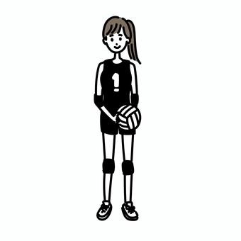 Illustration, volleyball, club activities, sports, 