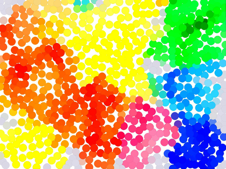 カラフルなドット柄の背景壁紙素材画像 ドット,柄,カラフル,背景,壁紙,抽象的,円形,丸型,ランダム,水玉模様のイラスト素材