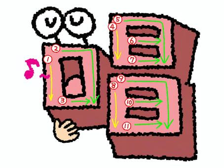 唱　漢字　書き順あり 唱,フォント,漢字,立体,文字絵,目,書き順,矢印,11画,可愛いのイラスト素材