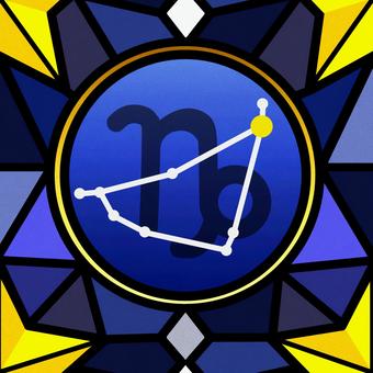 シームレスなモザイク　山羊座　ｐ  山羊座,やぎ座,星占い,ホロスコープ,占星術,12星座,宇宙,天体,天文,ギリシャ神話のイラスト素材