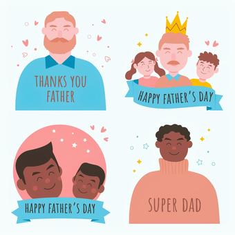 Illustration, father's day, 3rd sunday in june, father, 