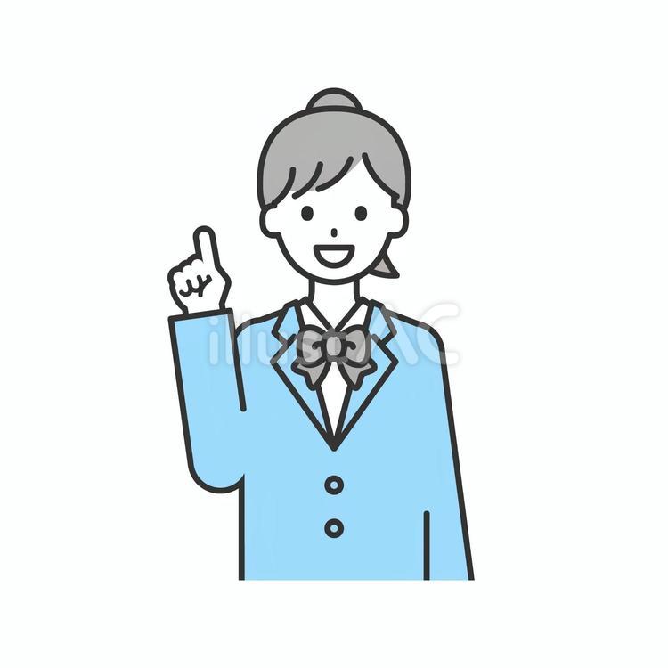 SS単体_学生の女性03 こども,中学生,高校生のイラスト素材
