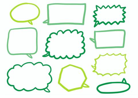 Illustration, speech balloon, hand drawn, conversation, 