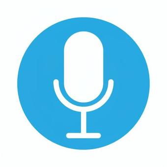 マイクボタン_青 マイク,アイコン,音声,録音,ボタン,スタンドマイク,音,シンプル,レコーダー,青のイラスト素材