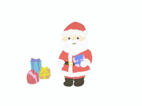 プレゼントを用意するサンタクロース