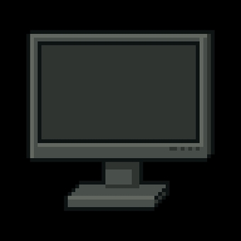 モニター　ドット絵 ドット絵,ピクセルアート,ドット,モニター,pc,ディスプレイ,ゲーム,パソコンのイラスト素材