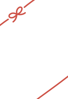 手描きのリボン風の水引 正月 年賀状素材 水引,年賀状,正月,お正月,背景,フレーム,手描き,おしゃれ,デザイン,枠のイラスト素材