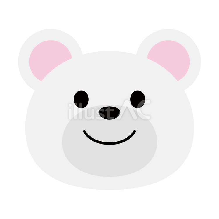 しろくまさん かわいい,動物,アイコンのイラスト素材