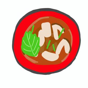 松茸のお吸い物 お吸い物,松茸,秋,旬,食べ物,味覚の秋のイラスト素材