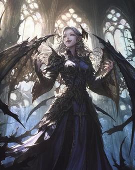 devil, demon, female, long hair, JPG