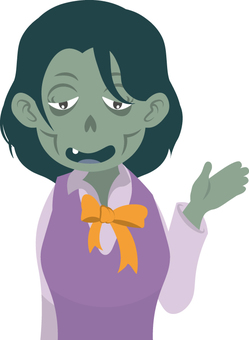 ゾンビ会社員 ゾンビ,会社員,アンデッド,死体,女性のイラスト素材