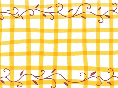 Yellow checkered background ~ red ivy, Yellow checkered background ~ red ivy, background, plant, ivy,