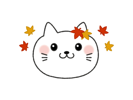 もみじと猫　顔のみ