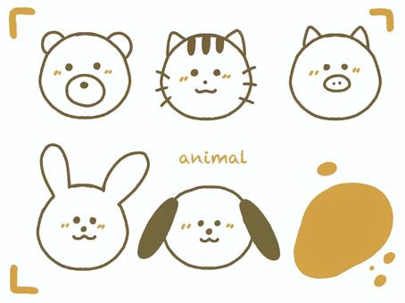 手書き風 どうぶつイラスト