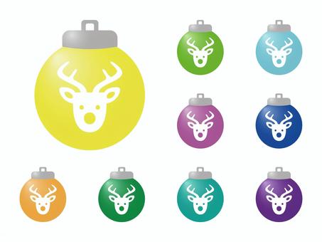 クリスマスオーナメントセット7 クリスマス,オーナメント,あしらい,パターン,かわいい,シンプル,飾り,デザイン,装飾,おしゃれのイラスト素材