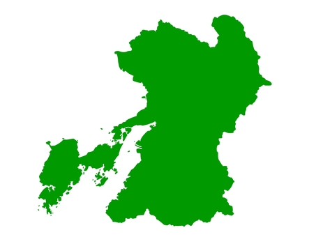 熊本県 熊本,県,九州,地方,都道府県,地図,マップ,日本,観光地,火山のイラスト素材