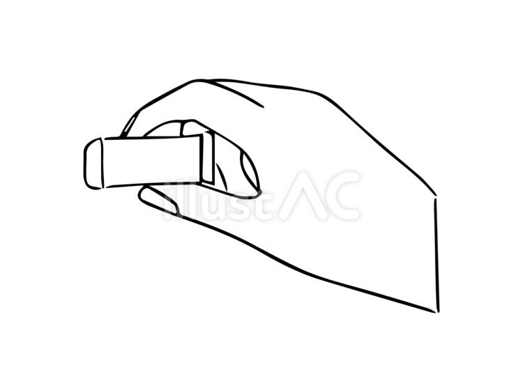 モノクロの消しゴムで文字を消す手元 消しゴム,消す,文房具のイラスト素材