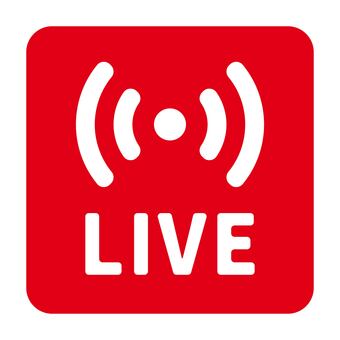ライブ配信のシンプルアイコン１ ライブ配信,配信,マーク,アイコン,シンプル,文字,ライブ,live,ラベル,ステッカーのイラスト素材
