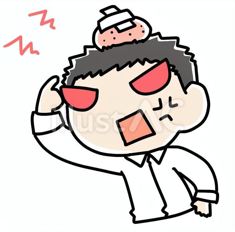 けがを負わされて怒る人 怪我,負傷,男のイラスト素材