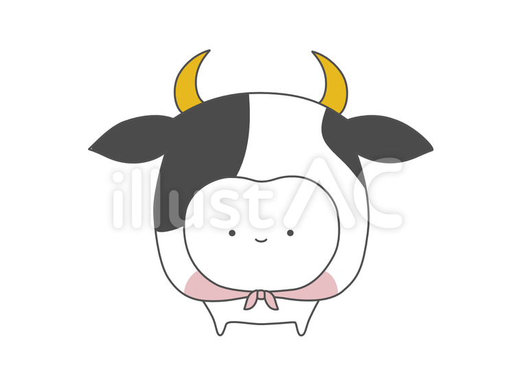 牛をかぶった歯のイラスト 歯,牛,丑のイラスト素材
