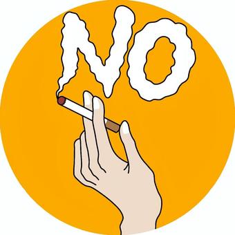 禁煙マーク　煙草を持つ手　ハッキリ タバコ,手,禁煙,マーク,禁止のイラスト素材