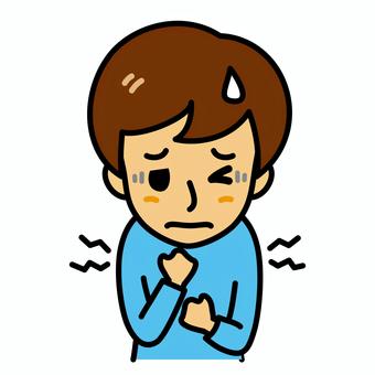 若い男性　胸の痛み 病気,胸,男性,痛み,症状,胸痛,苦しい,若い,20代,30代のイラスト素材