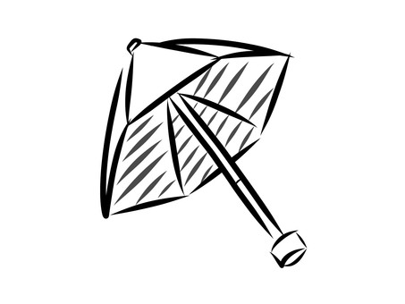 日傘 日傘,uv対策,遮熱,手書き,シンプル,商用フリー,フリー素材,挿絵,イラストのイラスト素材