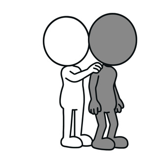 肩を叩く人 肩,励まし,接触,動作,ジェスチャー,人間関係,サポート,信頼,友情,思いやりのイラスト素材