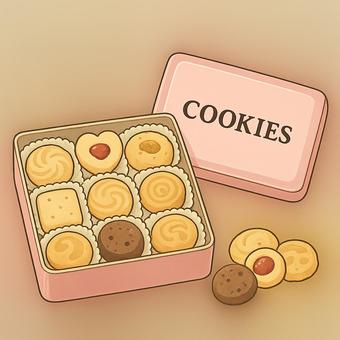 レトロかわいいクッキー缶