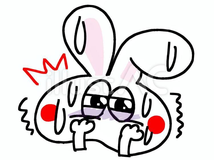 うさぎ 困る うさぎ 困る うさぎ,困る,pop調のイラスト素材