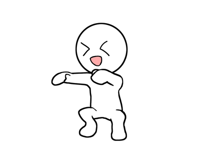 スクワットする棒人間 棒人間,人物,シンプル,人,ポーズ,3d,cg,スクワット,屈伸運動,脚のイラスト素材