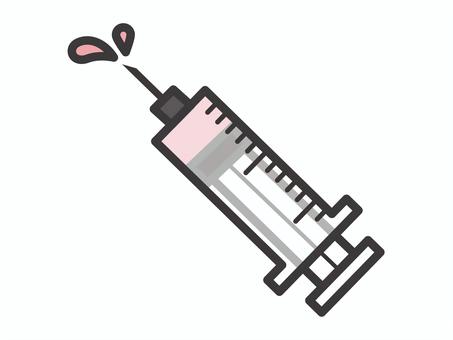 注射器（薬品入・上向き）02 注射,注射器,予防接種,医療,アイコン,マーク,シンプルのイラスト素材