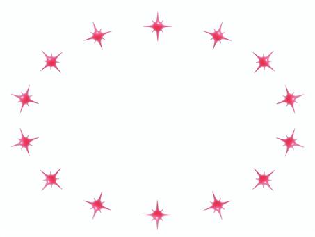 ピンクのダイヤの楕円3Dフレーム ダイヤ,キラキラ,フレーム,3d,丸,楕円,飾り枠,立体,マーク,可愛いのイラスト素材