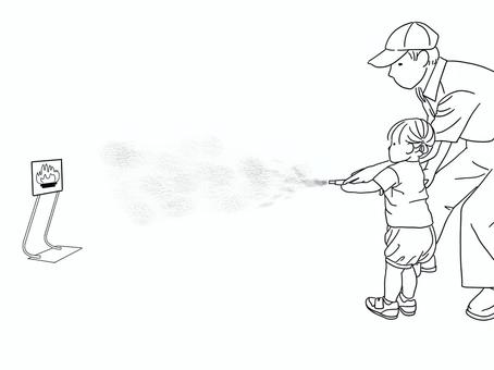 Firefighting training a little scary, children, extinction, training, JPG and PNG