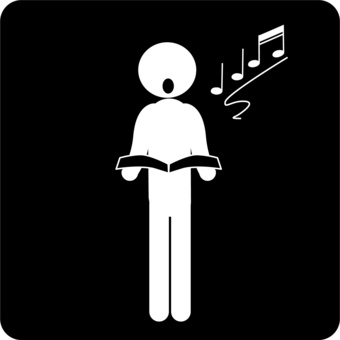 Illustration, pictogram, sing, sound, 