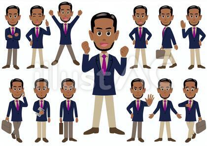 ビジネスマンのイラストセット