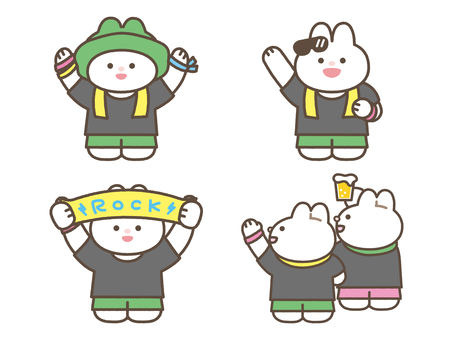 Illustration, rabbit, animal, musics, 